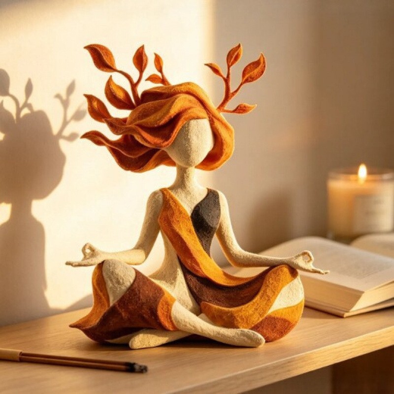Cross-Border New Product Yoga Girl Character Statue Resin Crafts Home Decoration Ornaments High-End Niche Ornaments