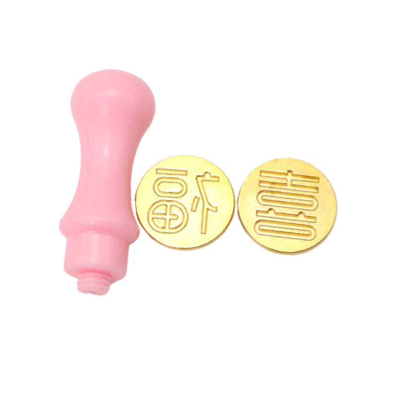 핑크색 원형 손잡이 + 금속 푸시 챕터 헤드