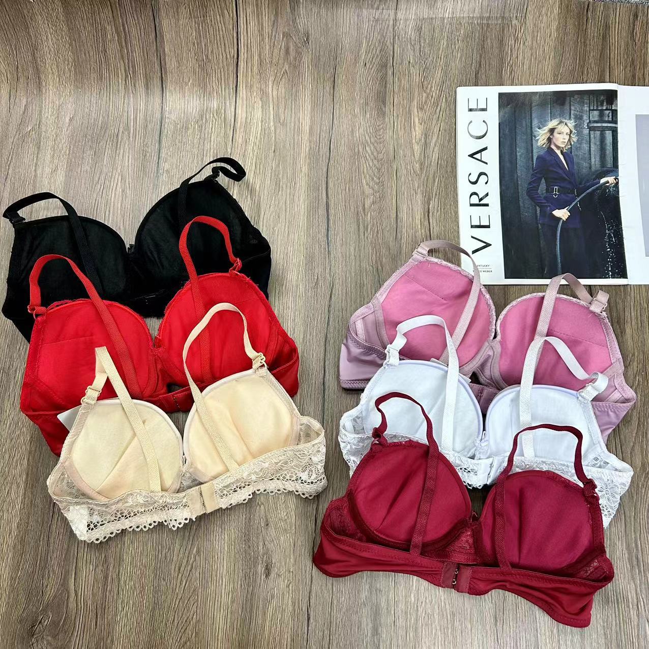 Mixto de marcas europeas y estadounidenses del sudeste asiático, ropa interior de damas con anillo de acero, encaje liso, sujetadores mixtos lotes image 6