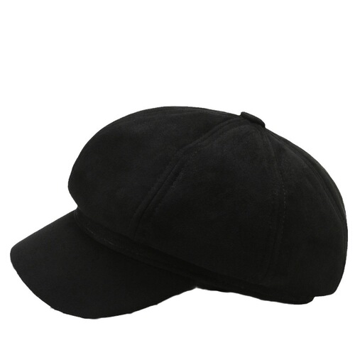 Hats for Women Autumn and Winter Fashion Matchable Octagonal Hat Korean Version British Retro Solid Color Duckbill Hat Beret Hat Makes Face Look Smaller