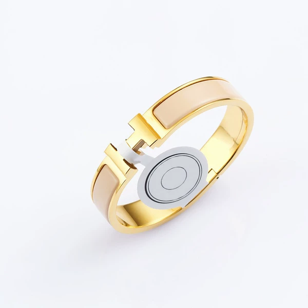 High version H bracelet. Golden+bean paste