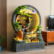水幕牆假山循環流水招財噴泉落地擺件別墅庭院屏風酒店陽台造景