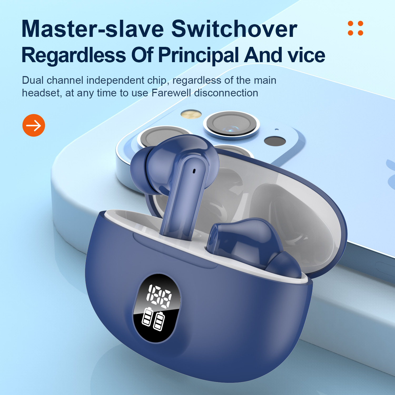 Private model new F04 noise cancelling Bluetooth earphones, sports waterproof true stereo TWS wireless earphones ANC_voghion.com