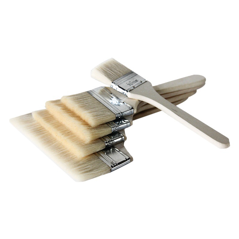 Fábrica al por mayor de lana cepillo de barbacoa cepillo de limpieza mango de madera cepillo de pintura de látex cepillo suave