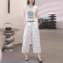 2025新款夏季超火穿搭减龄洋气时尚休闲运动短袖一整套装裤女