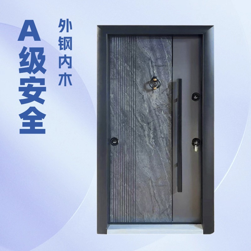 自建房别墅大门进户土耳其门入户门木纹家用防盗门子母门出口门