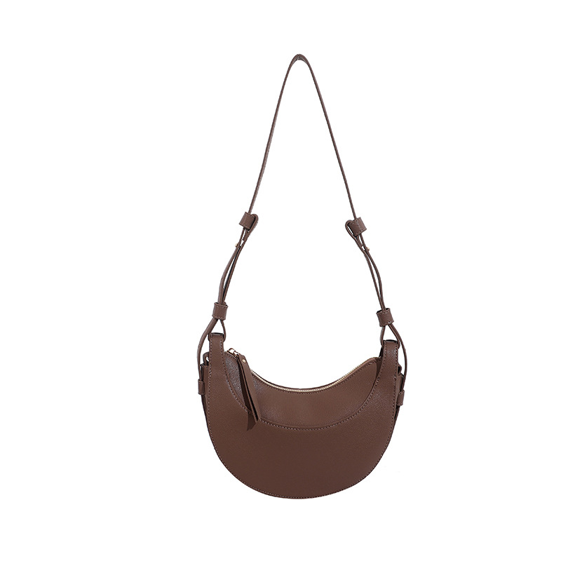 Bolsos transfronterizos mujeres 2024 nuevos bolsos de media luna, nicho, medio círculo, bolsos de silla de montar mujeres al por mayor de gran capacidad