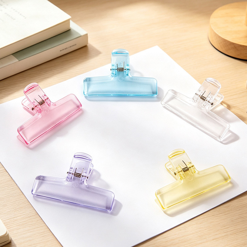 Transparent colorful multifunctional small clips for home and office document organization, bill clips for organizing and storing, jelly clips for organizing and storage