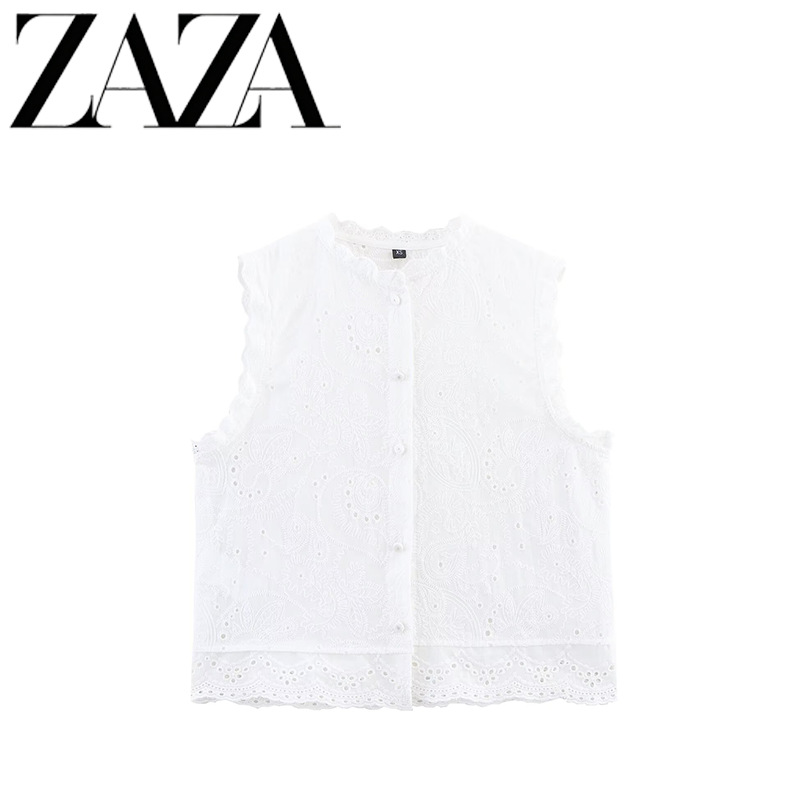 ZAZA hecho por sí mismo estilo europeo al por mayor ropa de mujer nueva moda francesa agujero bordado chaqueta 4387031 image 1