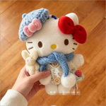 冬日蓝毛衣抱兔kt猫咪挂件毛绒布艺梦幻星星毛衣玩偶包配饰钥匙扣