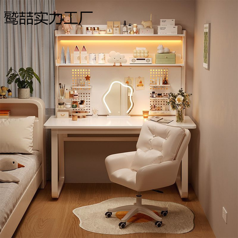 단철 화장대 책상 일체형 심플 모던 마스터 침실 여자 침실 컴퓨터 책상 책장 화장대 투인원