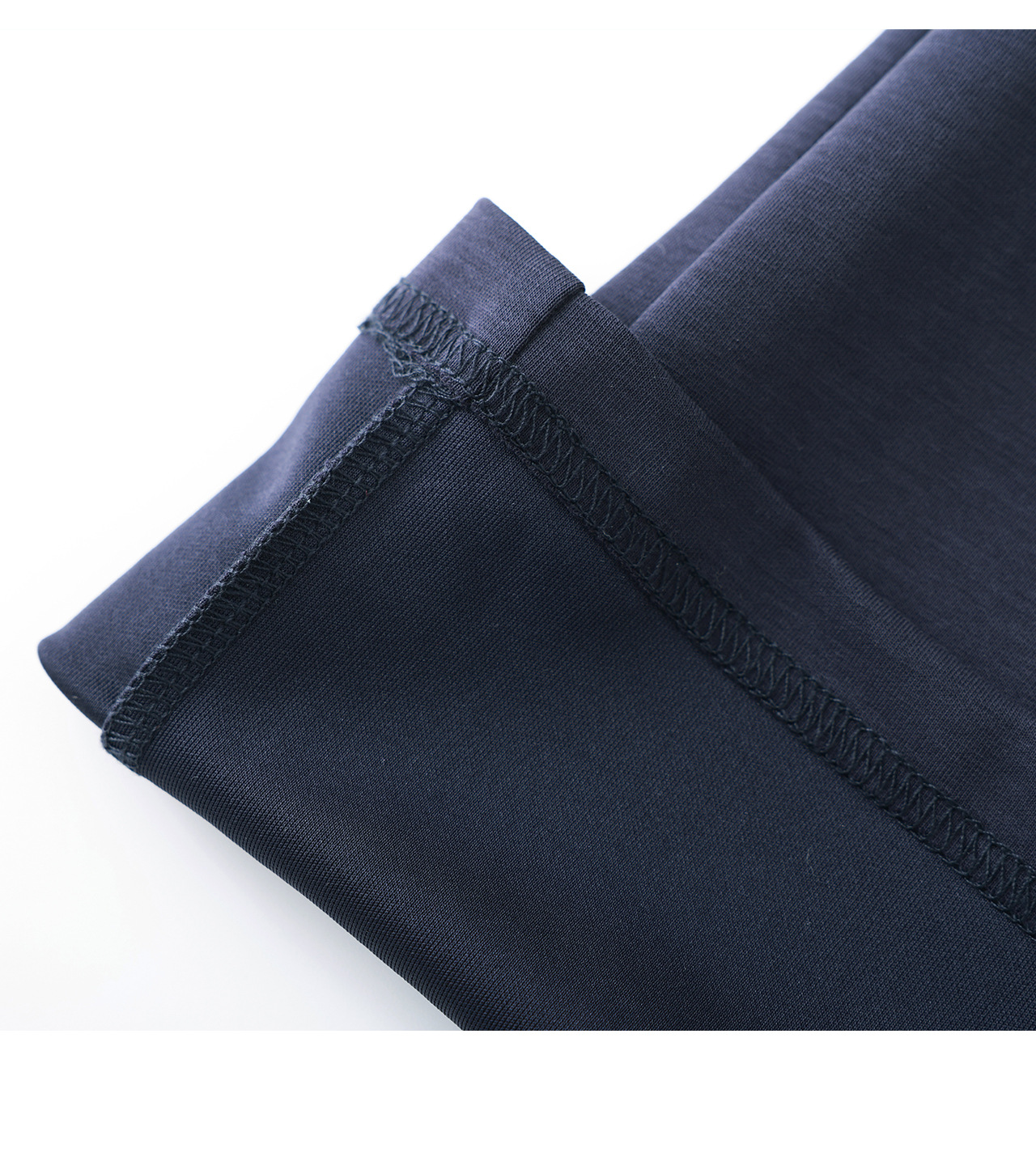 Bộ thể thao nữ mùa hè áo thun cổ tròn tay ngắn + quần ống rộng cao cấp — màu xanh navy chi tiết 28