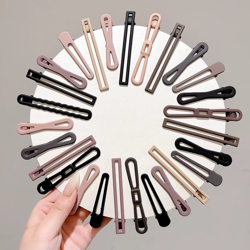 Clips de boca de pato bordes laterales bordes de cabello clips de mujer verano sin marcas clips de cabello maquillaje posicionamiento fijo clips de cabello tocado