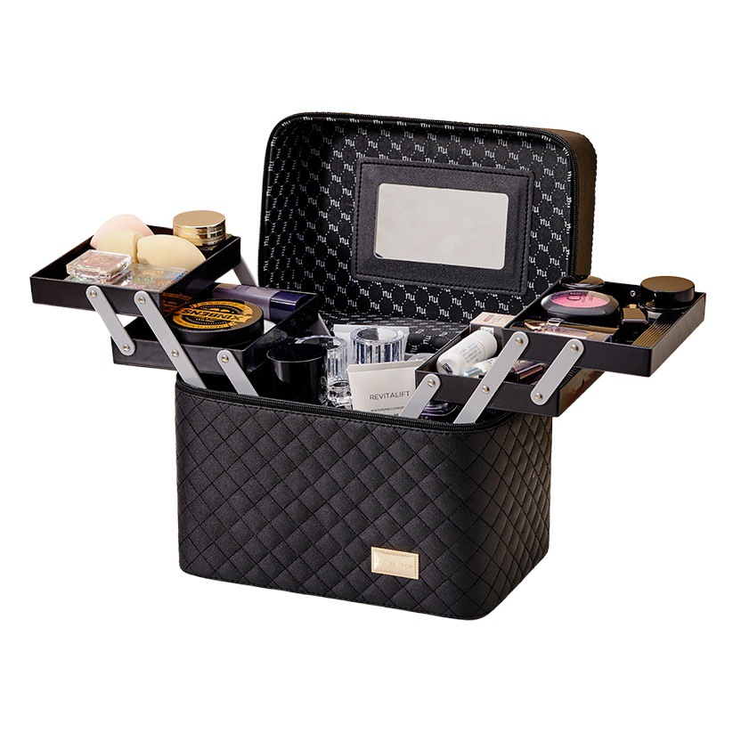 Caja de maquillaje de cuatro aperturas de gran capacidad, bolsa de almacenamiento especial para artista de maquillaje, caja de herramientas de belleza impermeable, novedad de 2025
