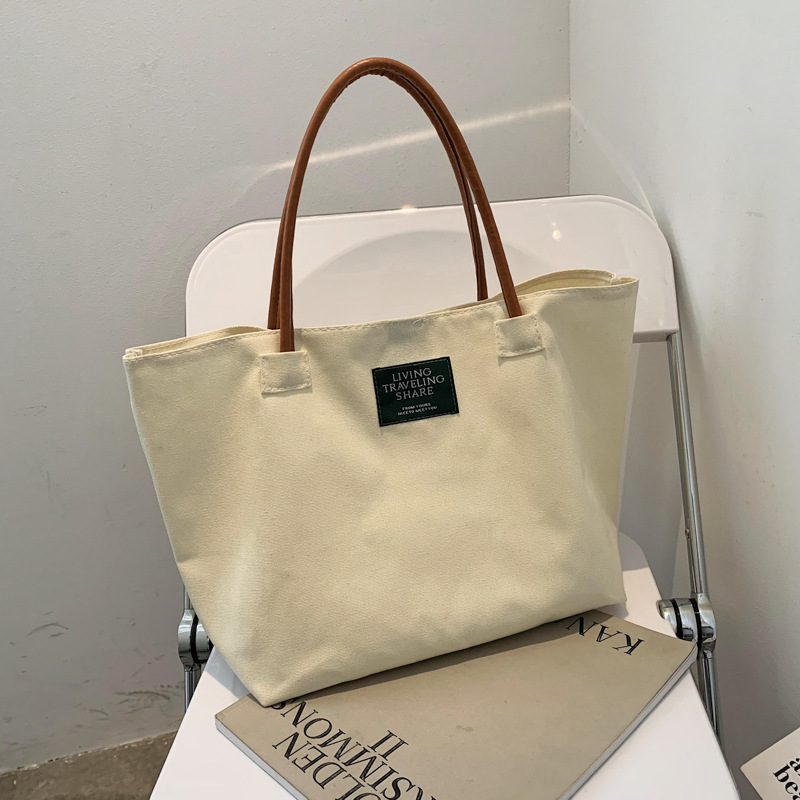 Spring New style bag 2021 Western style casual canvas shoulder bag ins simple artistic portable trendy handbag