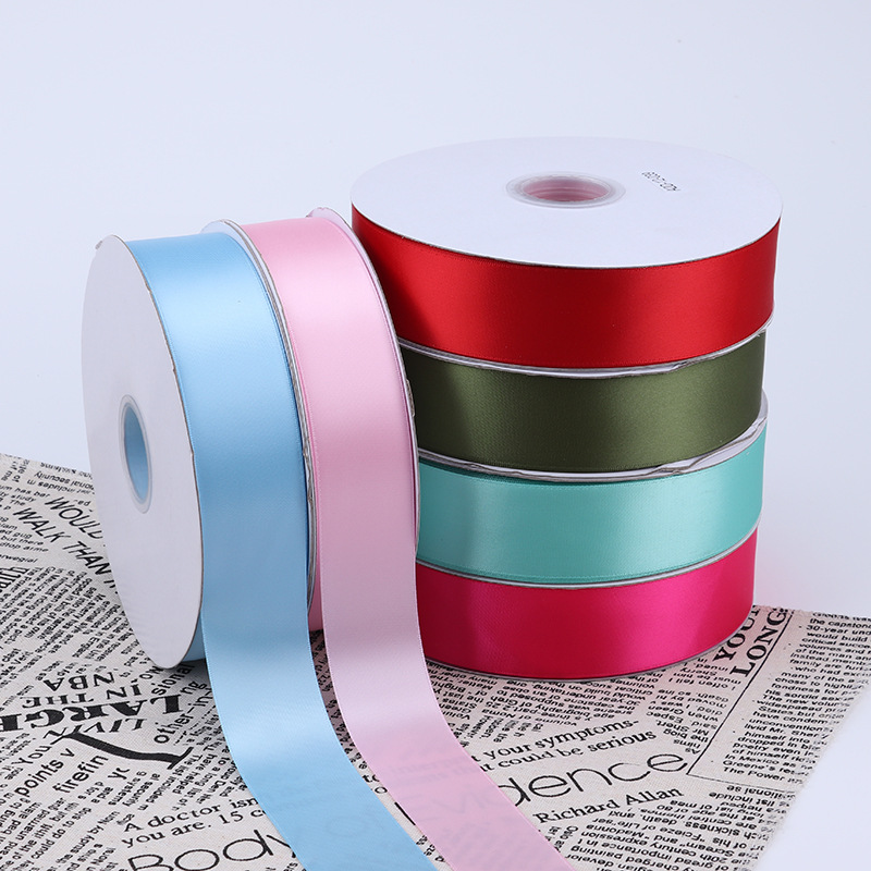 3,8 cm cinta de poliéster de doble cara arco cinta de bricolaje boda ramo fresco fruta caja de regalo cinta de embalaje