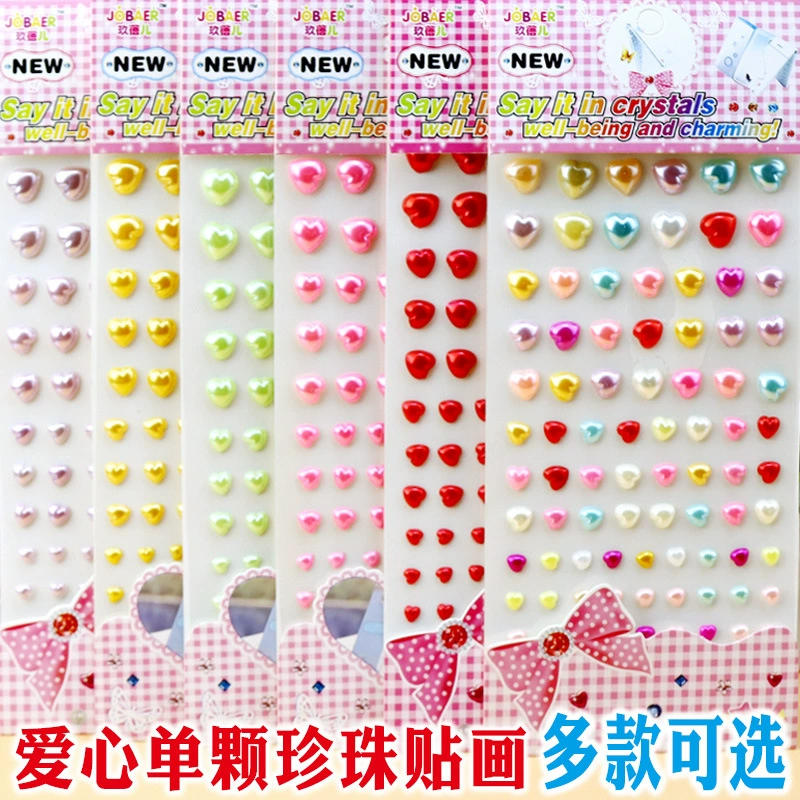Трансграничная Алмазная наклейка акриловый кристалл декоративная наклейка размер форма жемчужная любовная резинка день рождения макияж наклейка