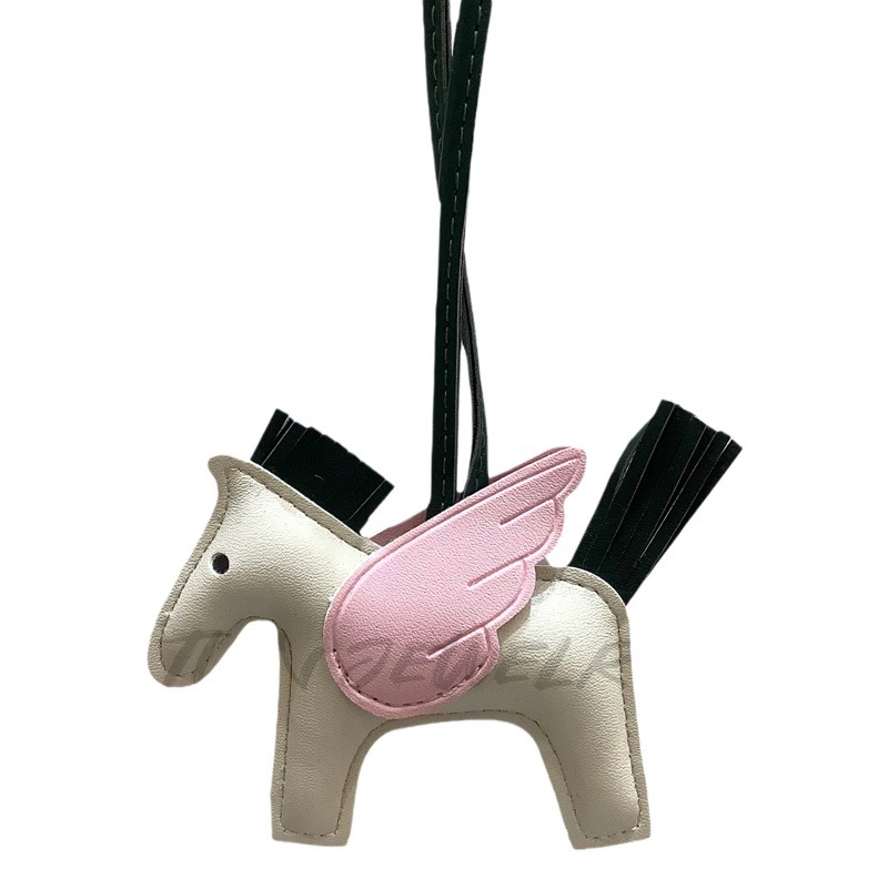 Маленькие Пегас подвески сумки пуу кожаные подвески брелки подвески подарочные аксессуары с бахромой