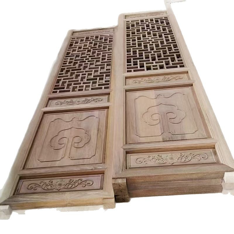 Custom Dongyang Wood Carved Solid Wood Carved Window Chinese Antique Doors and Windows Solid Wood Antique Doors Temple Gate Ancient Door