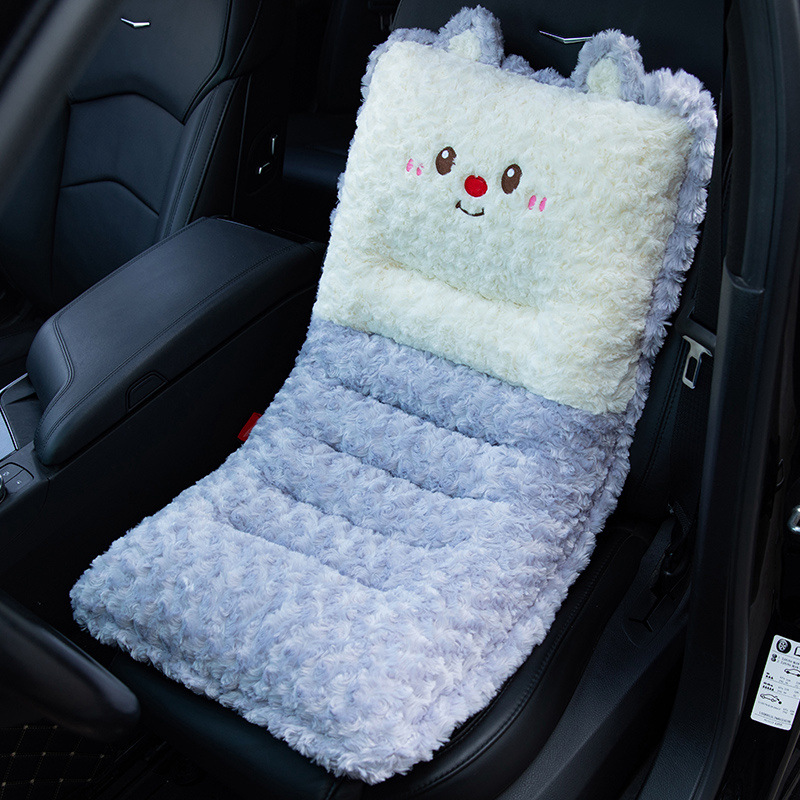 invierno cojín de asiento de automóvil calentamiento silla protector de cintura cojín de respaldo integral cojín de peluche cojín de asiento de cojín interior image 8