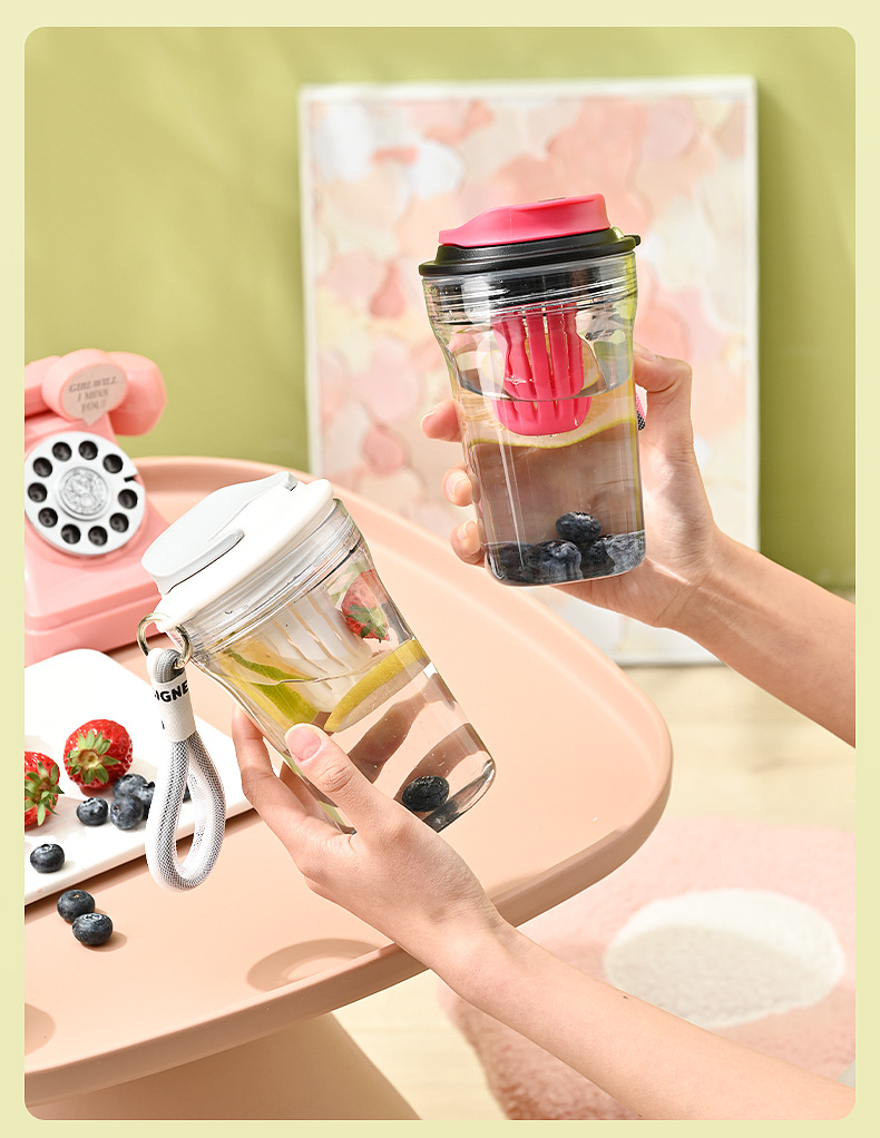 茶水分离果茶杯