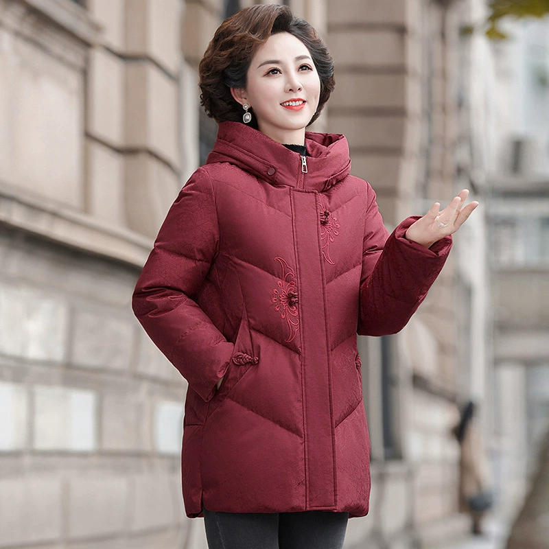 Мама зимняя куртка пуховая хлопчатобумажная одежда 50 лет