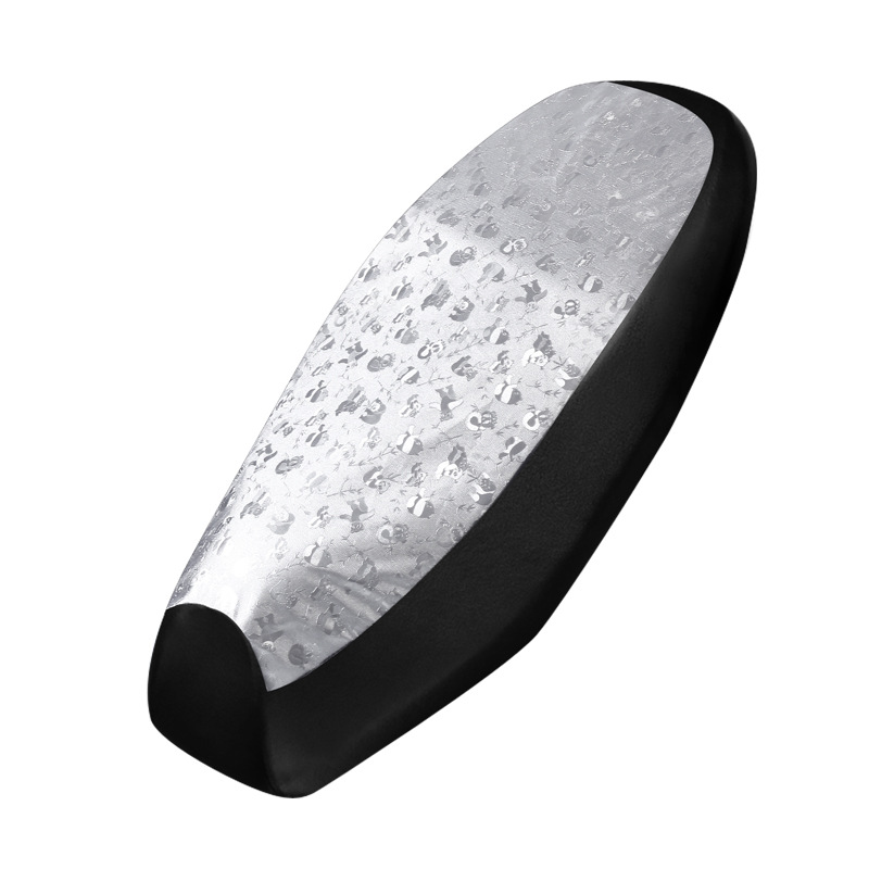 Funda de cojín de motocicleta de cuero elástico protector solar impermeable cuatro estaciones cubierta de asiento de coche eléctrico universal totalmente rodeada cubierta de asiento anti-escaldado