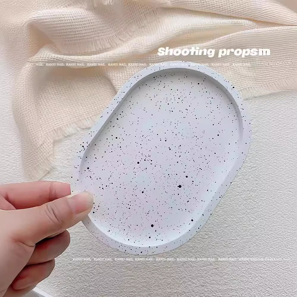 Artículo de manicura accesorios fotográficos in blanco mate red joyas bandeja de almacenamiento atmósfera tela de fondo decoración de fotos