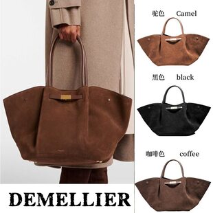 Demellier wing bag suede tote large capacity commuter handbag retro shoulder armpit tote women's bag