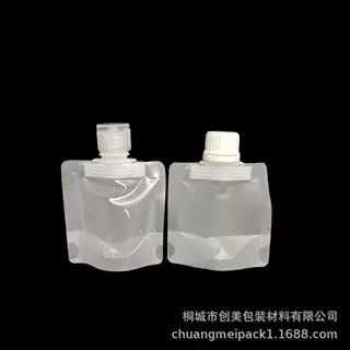 厂家定制50ml翻盖自立袋 洗衣液消毒液等液体包装袋
