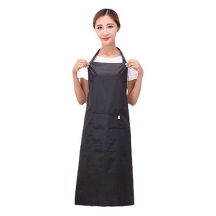 Kitchen lengthened waterproof apron Western fast food restaurant Cafe work lengthened anti-dirty waist printing logo apron
