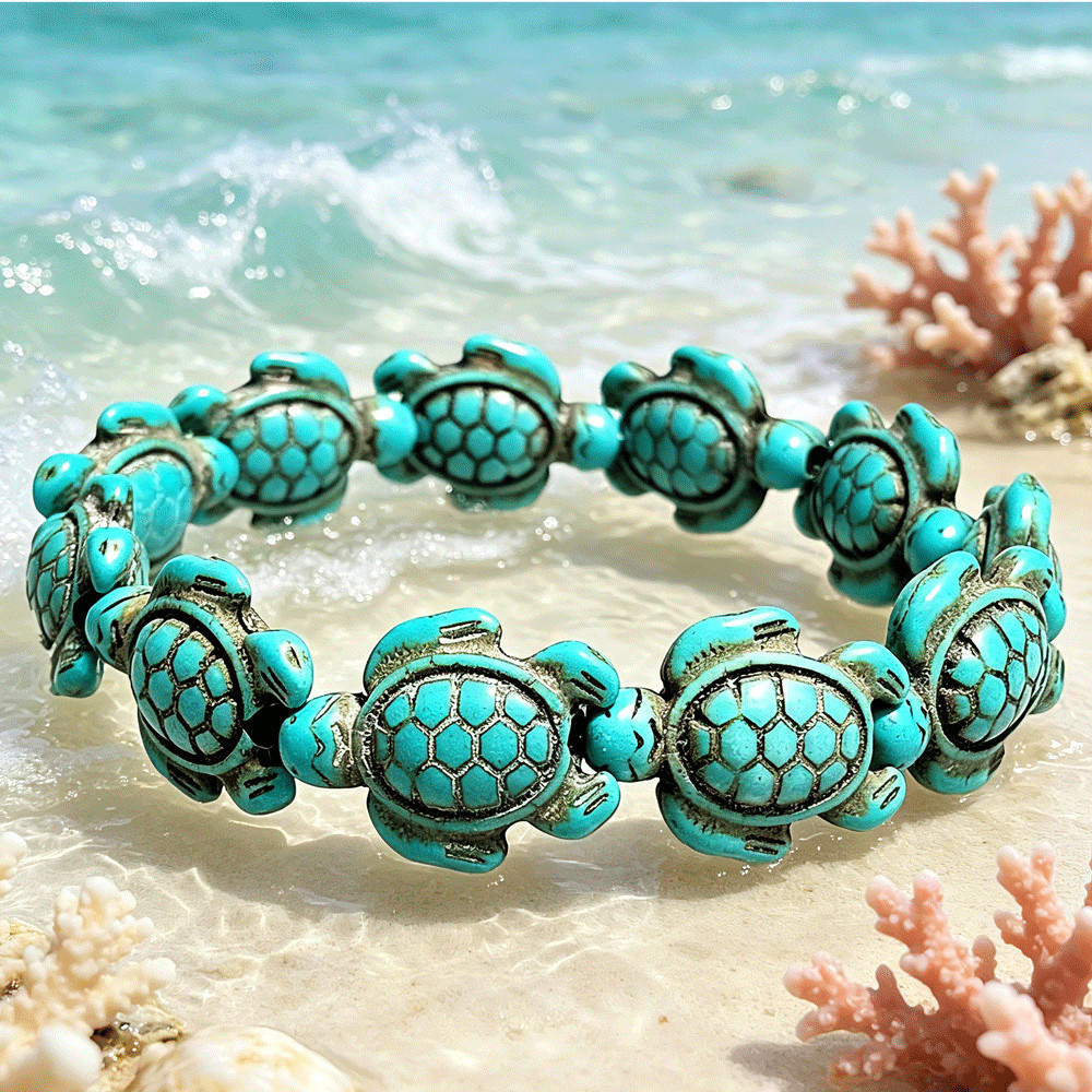 turquoise fuchsia black bracelet for men and women
