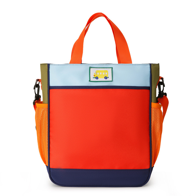 Mochilas escolares para estudiantes de primaria con logotipo impreso, bolsas portátiles cruzadas para clases de tutoría con texto impreso, clases de entrenamiento y tutoría para niños, mochilas de arte para niños