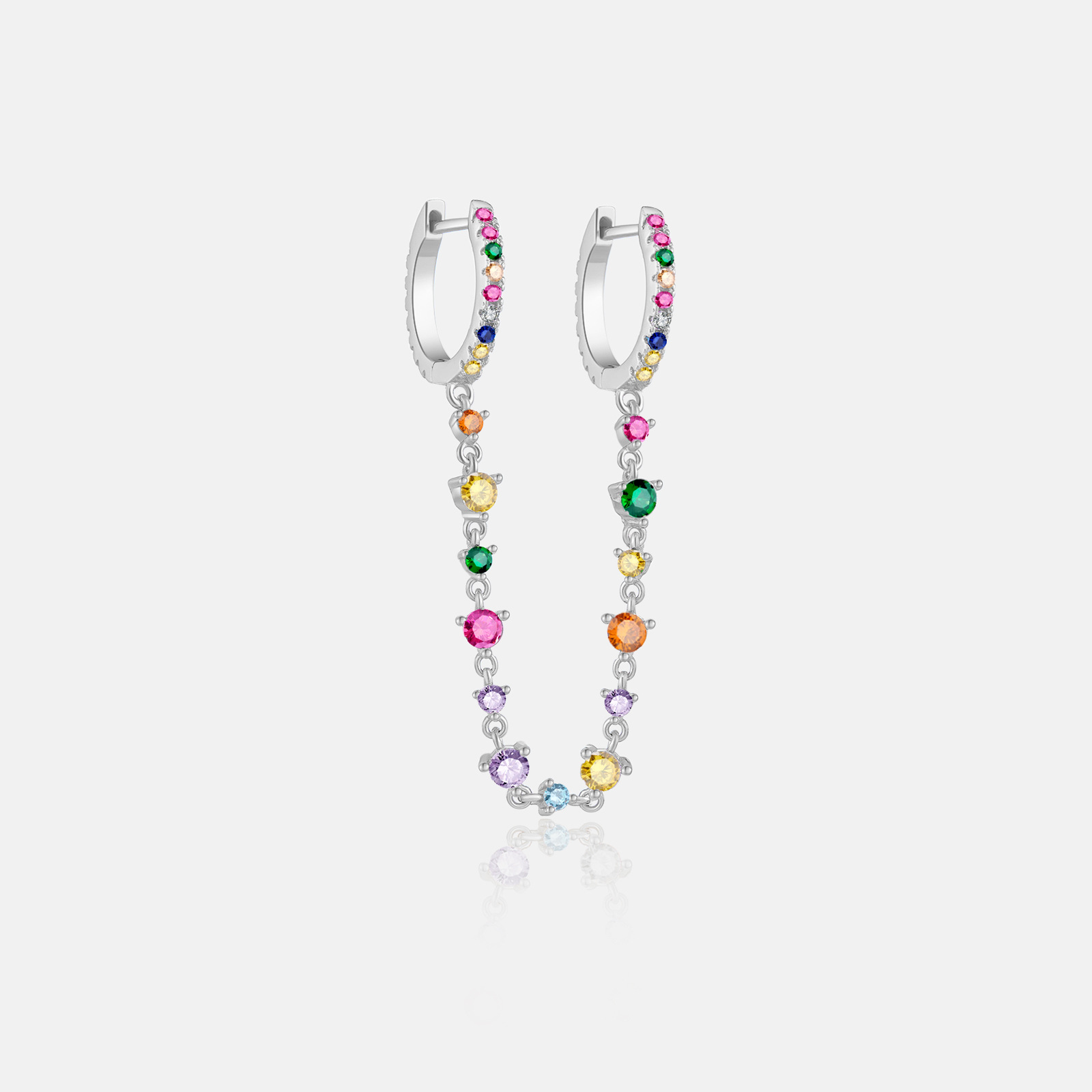 Simple Style Style 1 Piece 18K Gold Plated 925 Sterling Silver Zircon U Shape Round Earrings