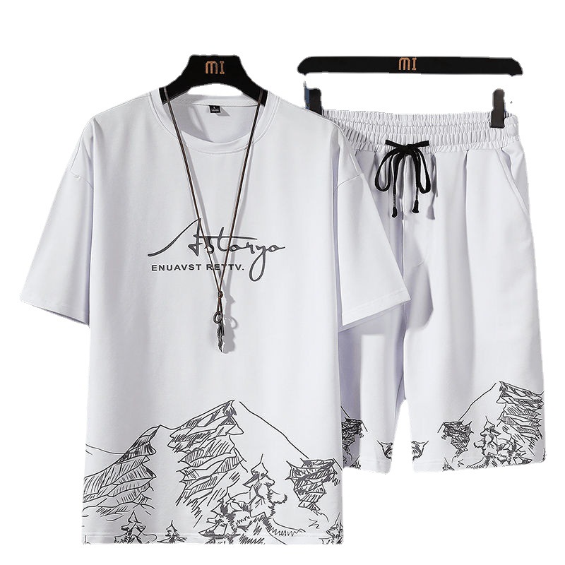 Camisetas y ropa para hombre, nuevos pantalones cortos juveniles de moda, trajes deportivos, camisetas de manga corta estilo coreano para estudiantes.