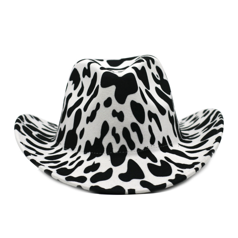 3780g Weight Fedora Hat Hats Type Party Occasion Unisex Cowboy Style Cow Pattern Crimping Fedora Hat