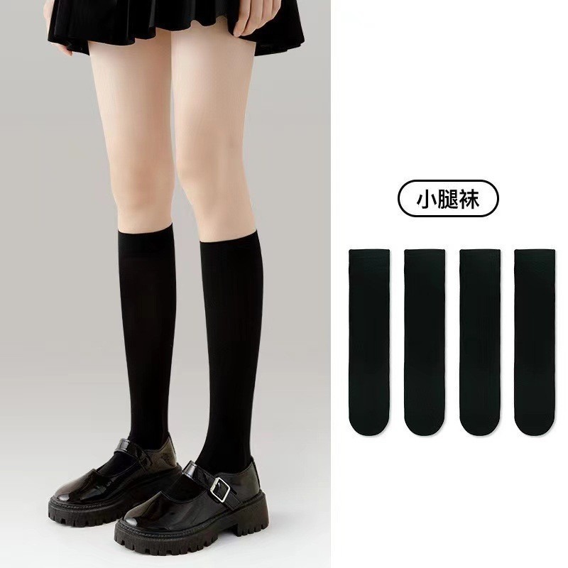 白い圧力のふくらはぎの靴下の夏の薄い吸汗の通気性jk黒い膝の靴下の女性の夏は筒の中のストッキングを落とさないでください。|undefined