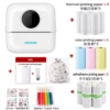 X5 white [1 roll of thermal paper + 5 rolls of thermal paper + 5 rolls of stickers + 3 rolls of colored paper + 6 watercolor pens + stickers + cloth bags]