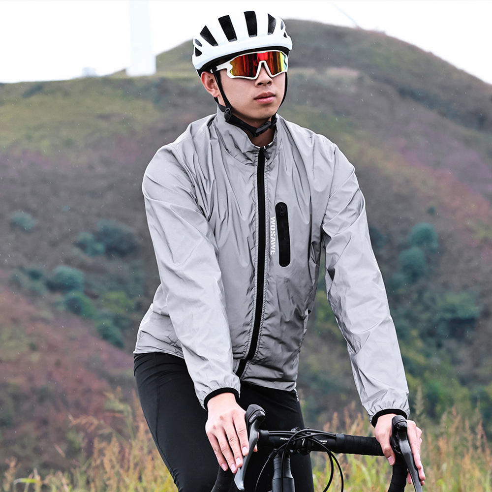 WOSAWE off-road bicicleta ciclismo deportes reflexivo completo noche corriendo a prueba de lluvia caliente cazadora chaqueta abrigo