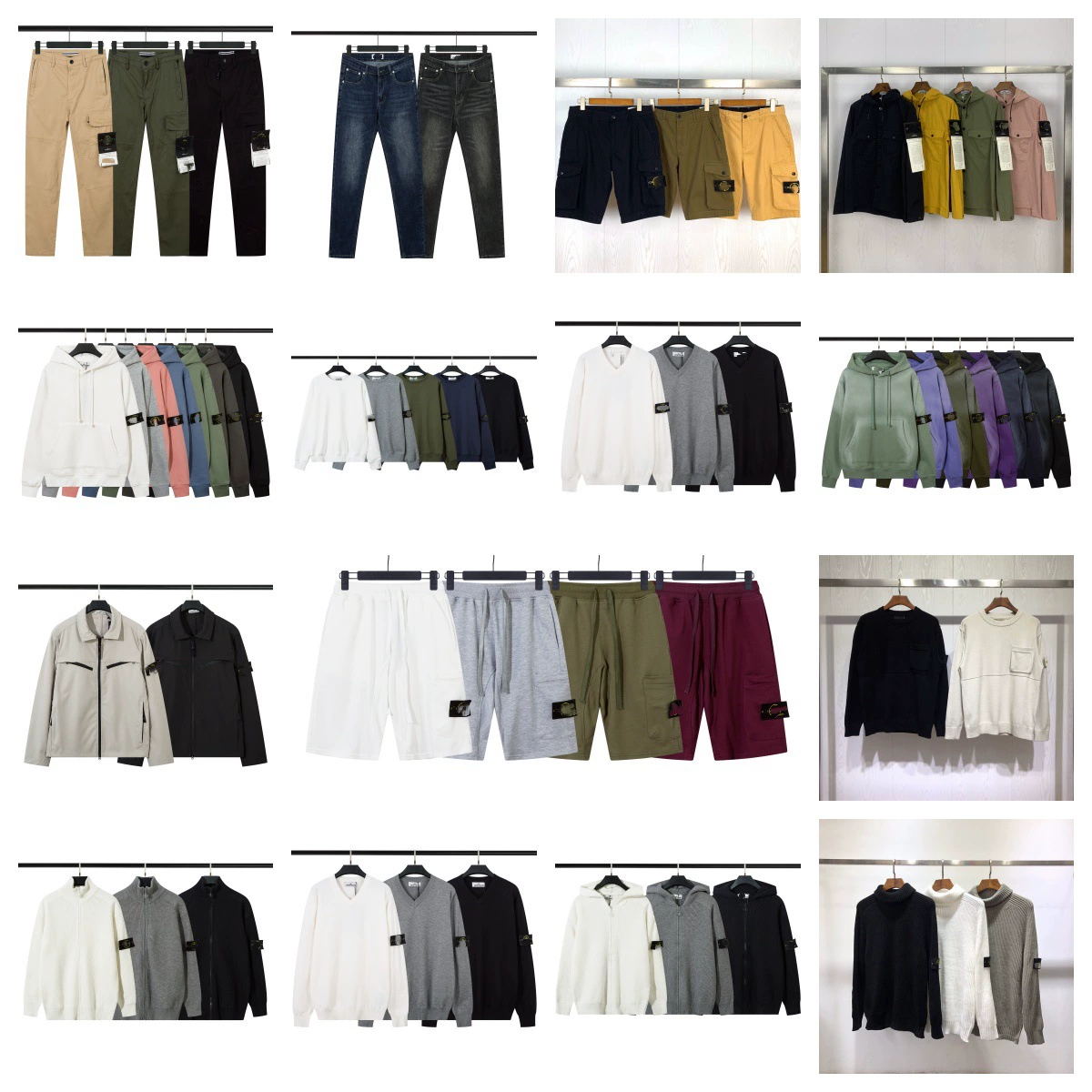 Трансграничные европейские и американские приливы осенью и зимой новые сплошные шорты с длинными рукавами и короткими рукавами свитера брюки для мужчин и женщин