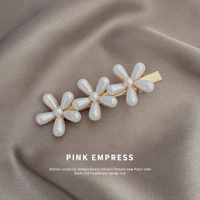 Pequeño clip de cabello de perla clip de cabello de mujer nuevo clip lateral de alta gama exquisita adornamiento para el cabello al por mayor