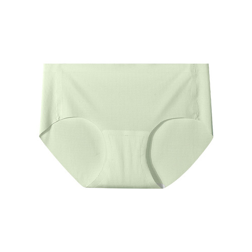 Seamless underwear for women, ice silk summer cool breathable ultra-thin antibacterial mulberry silk crotch mid-waist sexy briefs