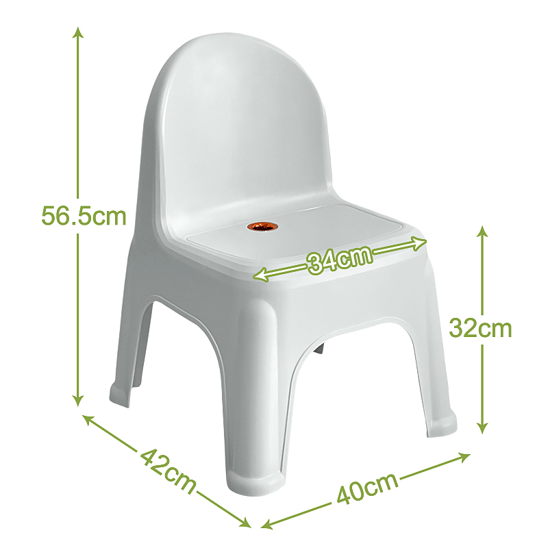 Taburete de plástico grueso respaldado silla para adultos, silla para niños, taburete antideslizante para adultos
