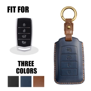 Retro Key Cover Suitable for Genesis Old Model Genesis Pure Handmade Genuine Leather Buckle Case