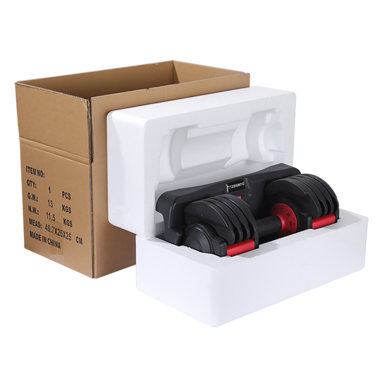 9 Seviye Ayarlanabilir İç Dönerli Kavrama Dumbbells Seti 11.5 kg Orta Ayarlı 25 lb Çapraz Sınır