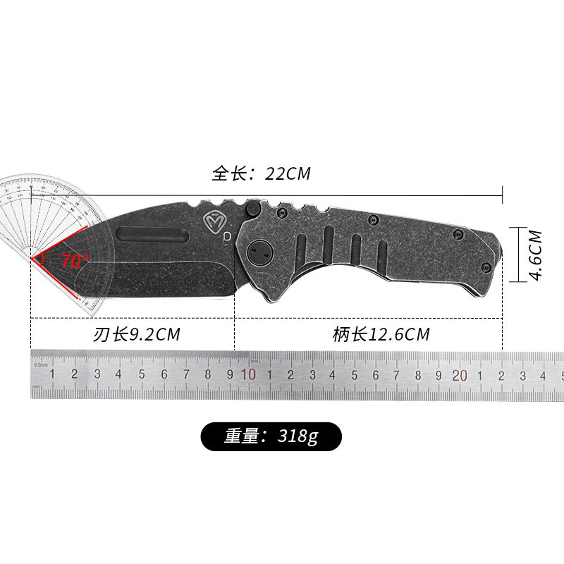 Venta directa de fábrica D2 cuchillo plegable de acero al aire libre cuchillo plegable cuchillo de autodefensa hoja de supervivencia al aire libre cuchillo de camping de alta dureza