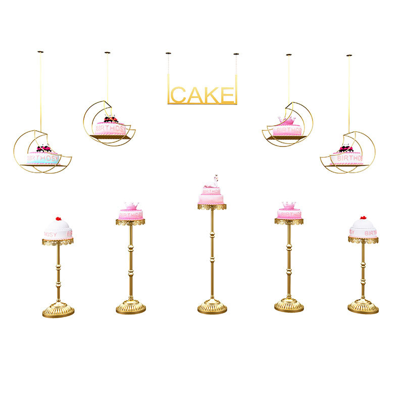 Soporte Colgante de Exhibición para Pasteles de Metal Colgante para Escaparates y Tienda de Repostería