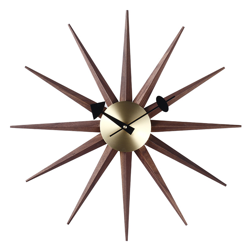 轻奢家用太阳挂钟客厅餐厅墙壁挂钟跨境北欧经典简约创意尼尔森钟