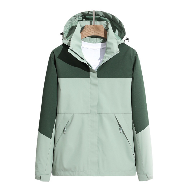 Herenkleding Lente en herfst Nieuwe outdoorjassen voor mannen en vrouwen Koppelsjassen met afneembare capuchon Waterdicht en winddicht Clip_voghion.com