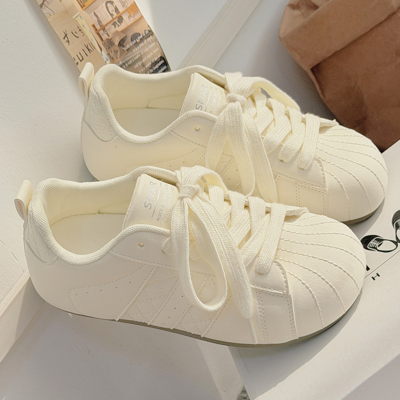 Summer Fashion Women's Shoes, White Sneakers That Go with Skirts, Versatile Ballet Trainers, Baidika 88-75153, One-Piece Drop Shipping